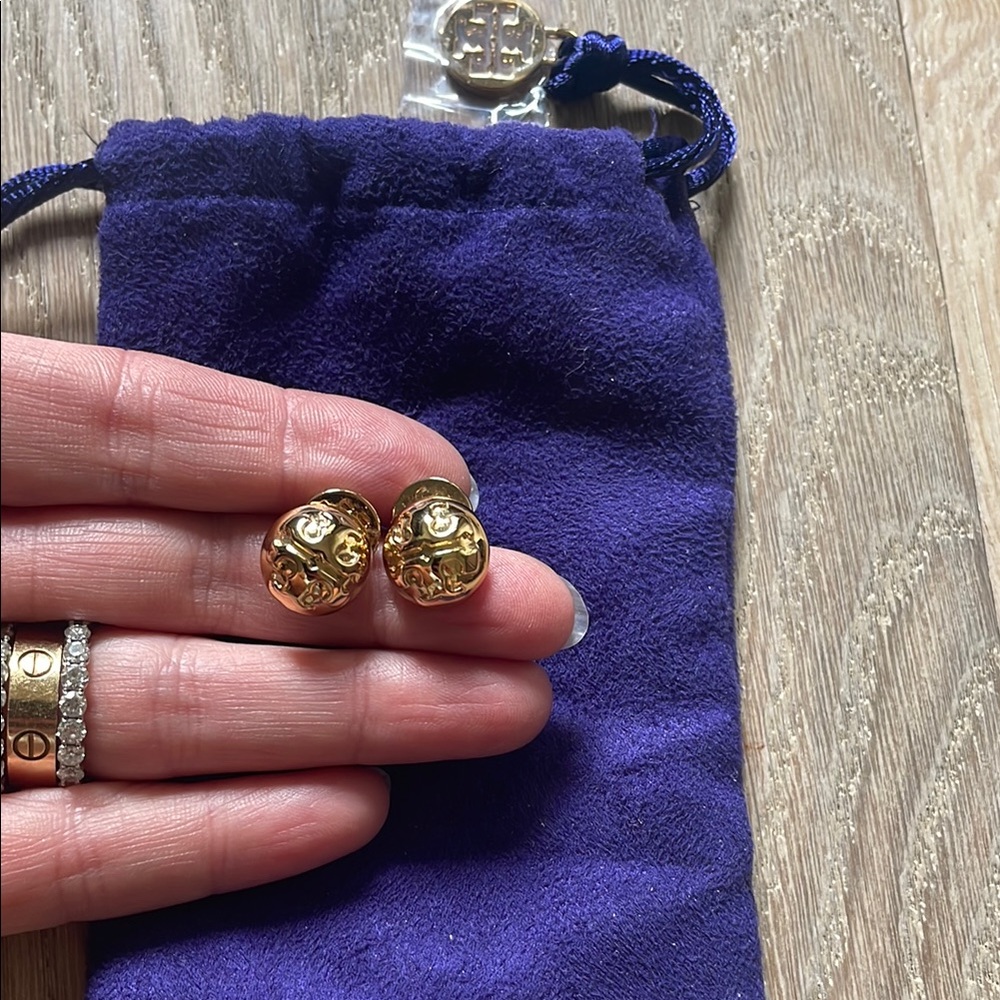 Tory Burch Gold Designer Done Earrings